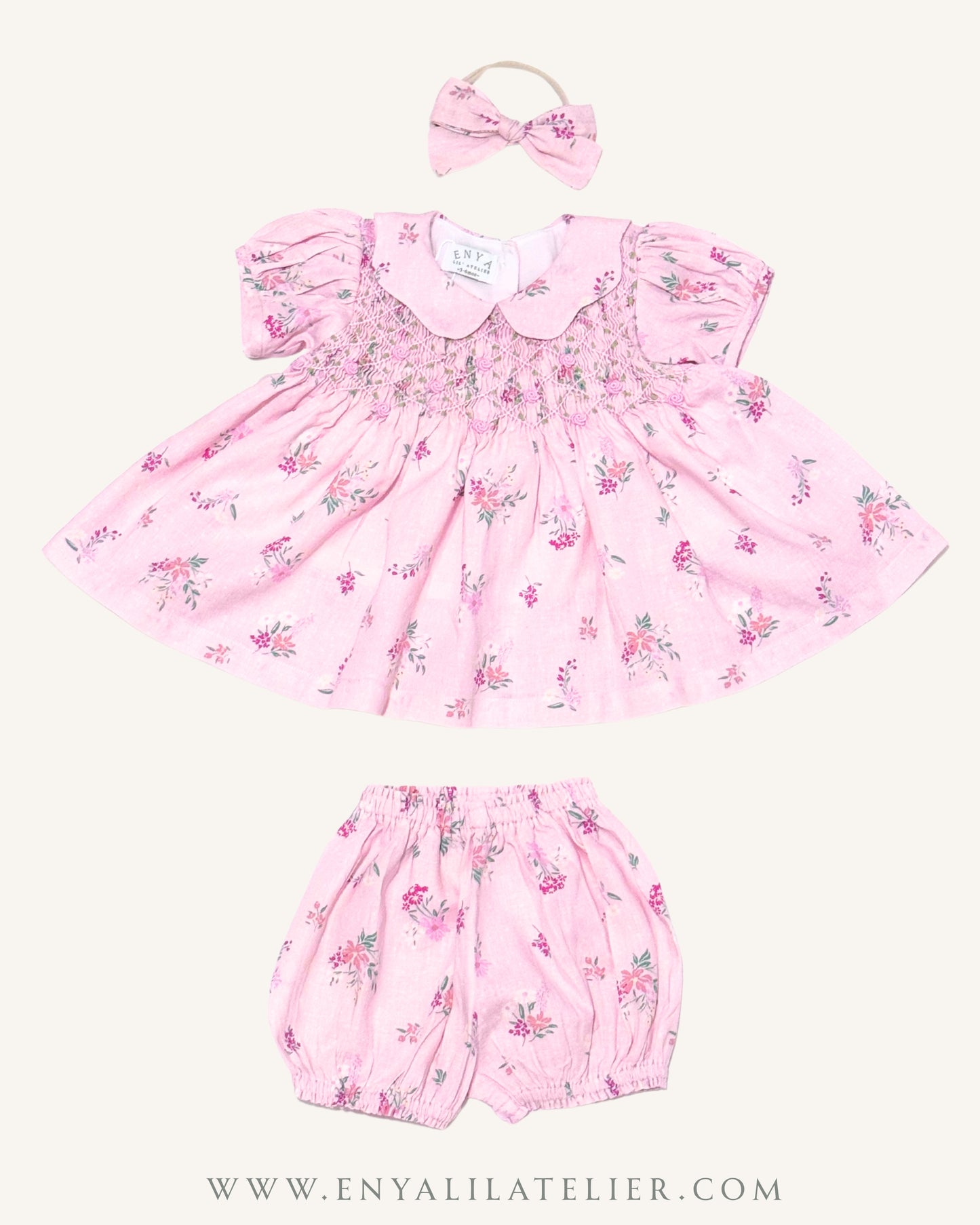 Blair Handsmocked Dress with Bloomer (3M - 12M)