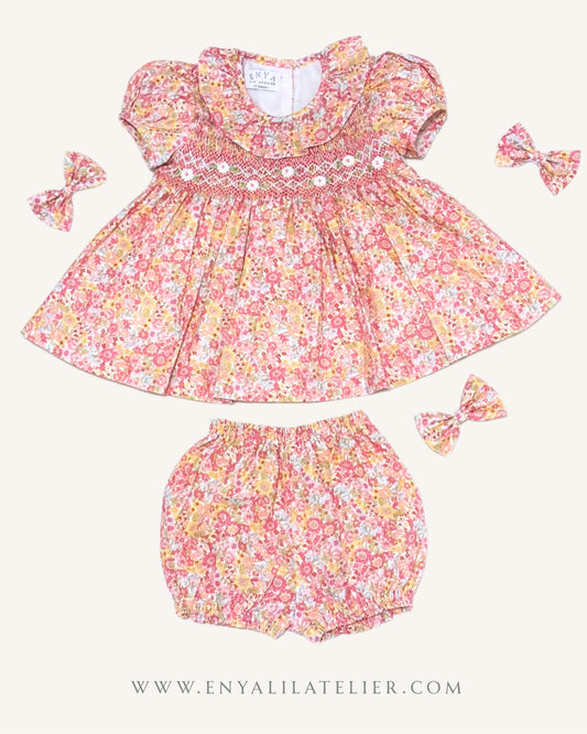 Jill Handsmocked Dress with Bloomer (3M - 12M)