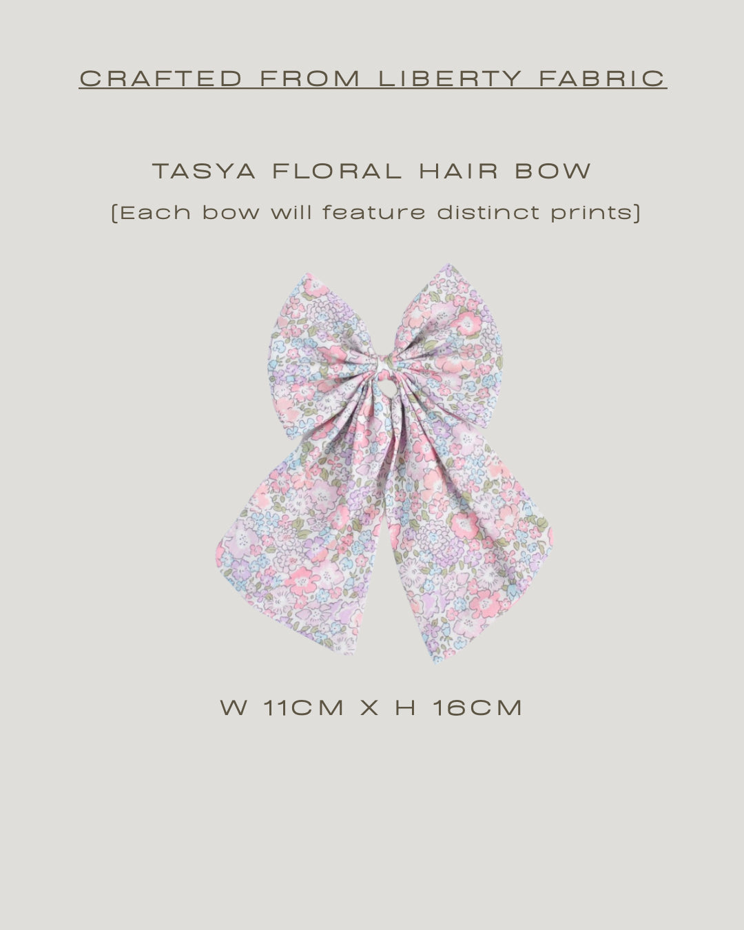 Tasya Floral Bow Hair Clip