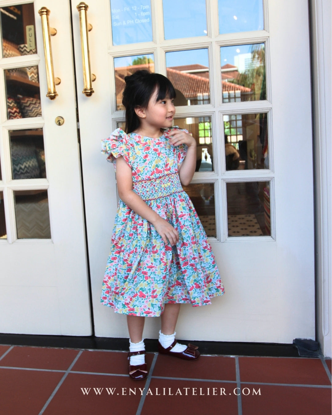 Melody Floral Handsmocked Dress