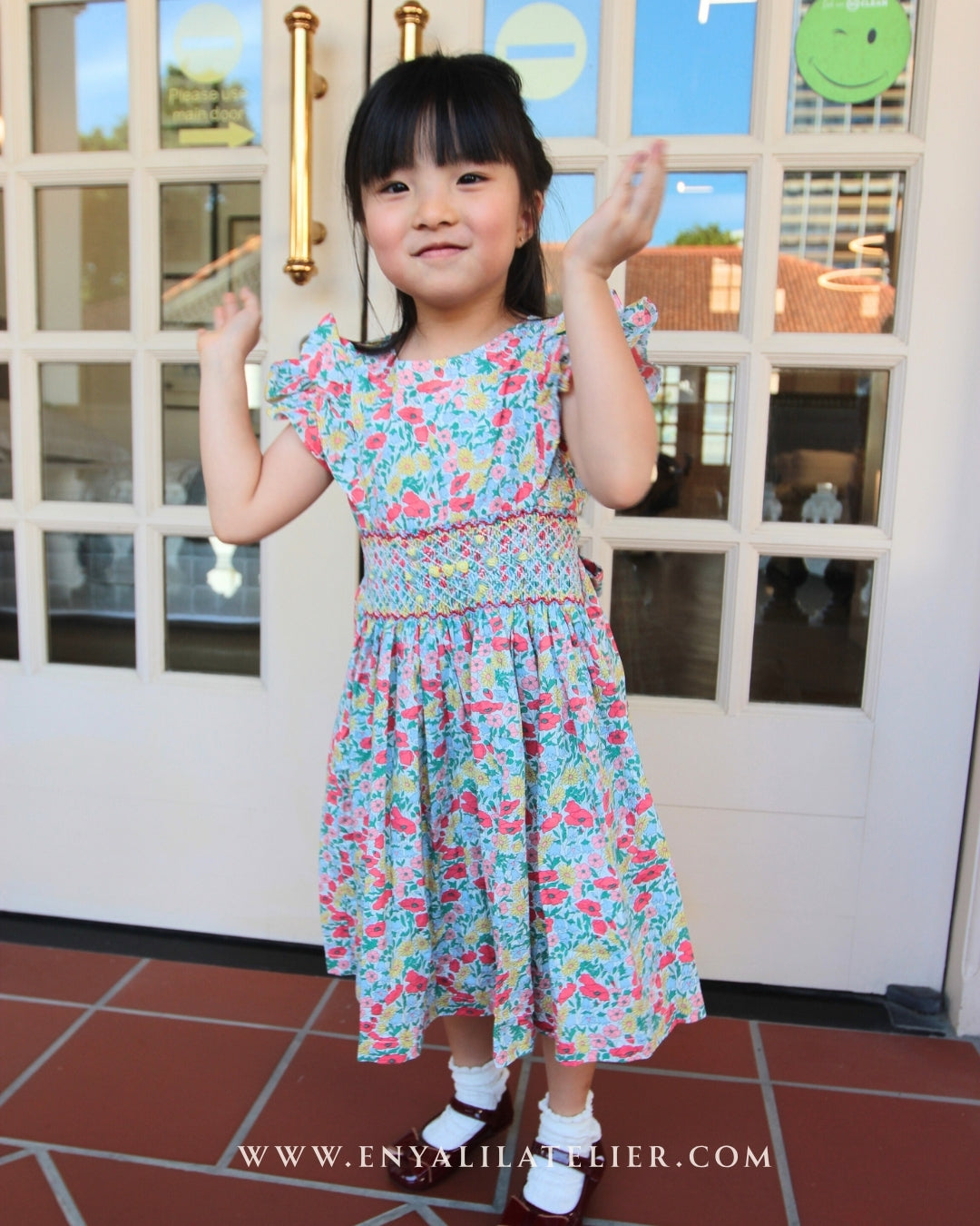 Melody Floral Handsmocked Dress
