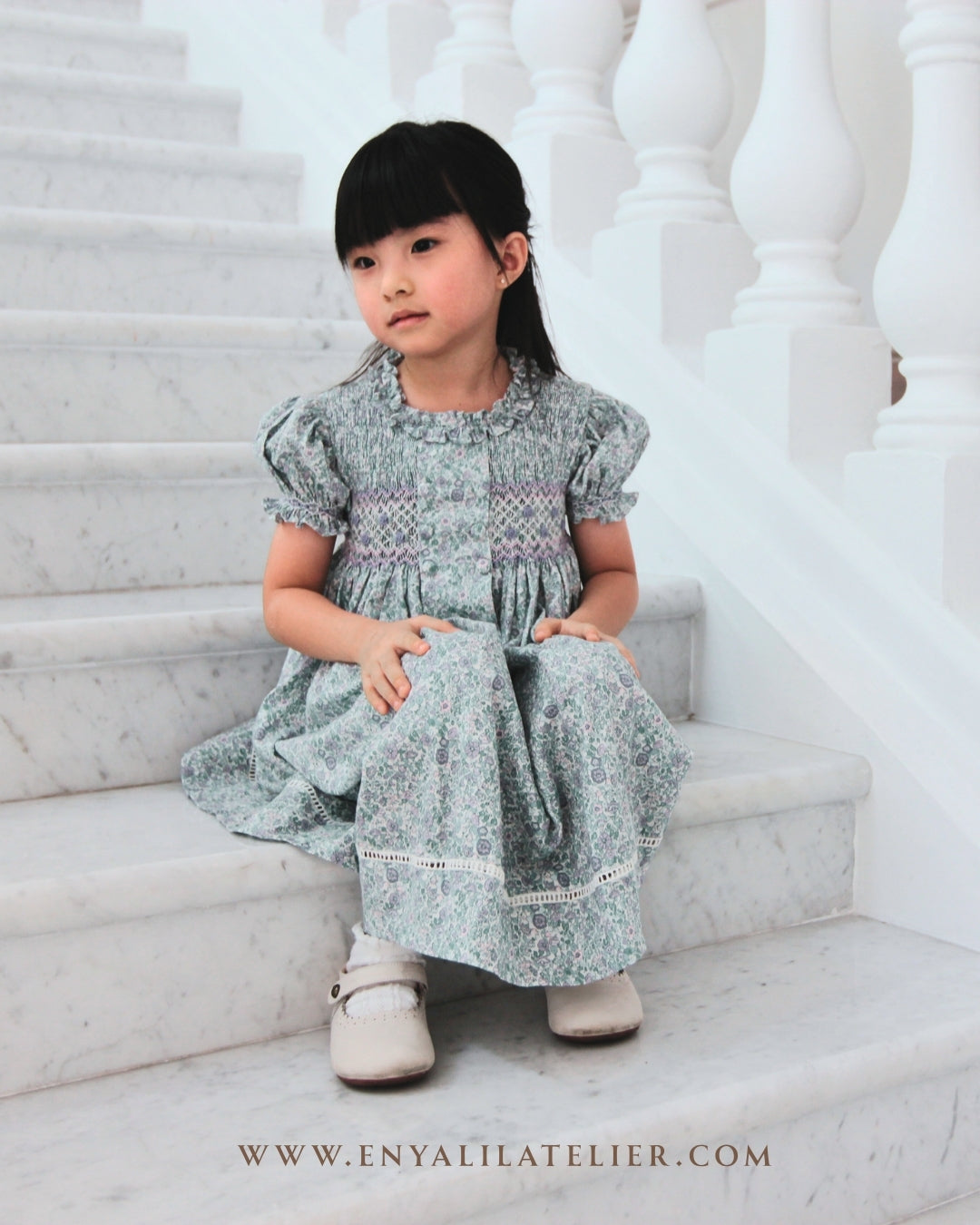 Judith Floral Handsmocked Dress