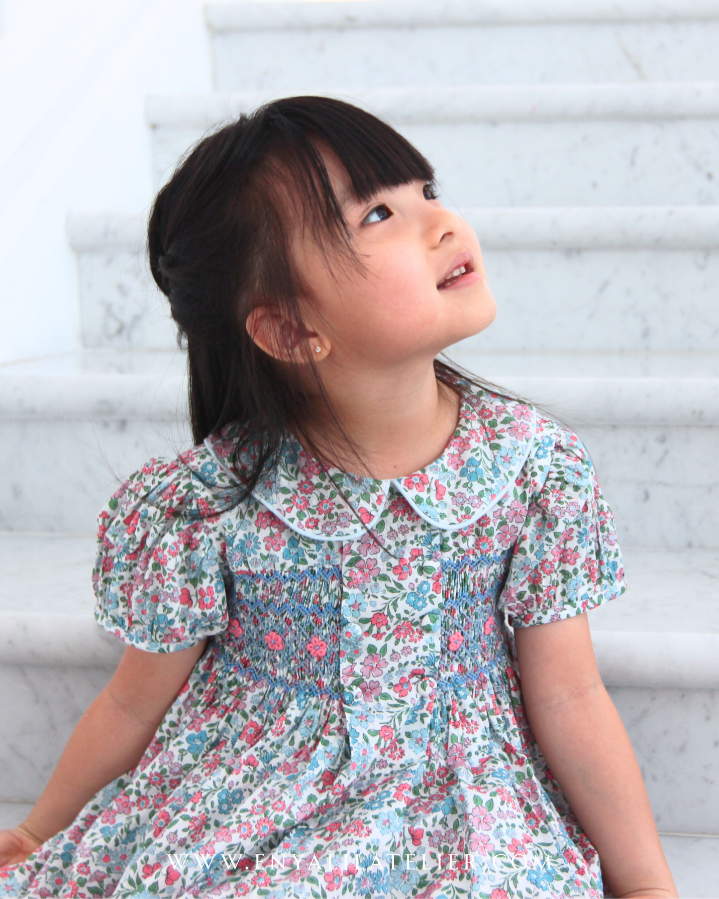Rachel Floral Handsmocked Dress