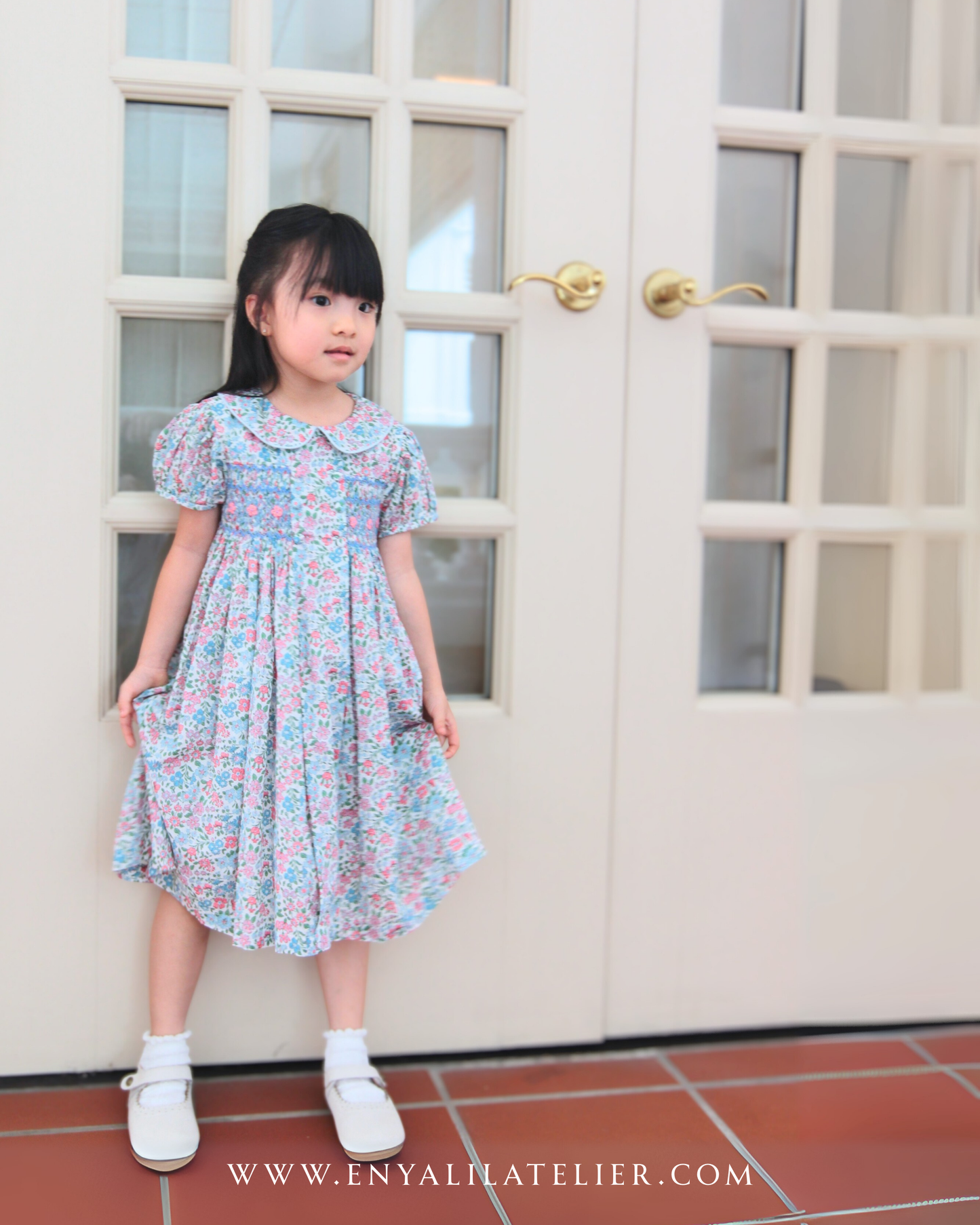 Rachel Floral Handsmocked Dress