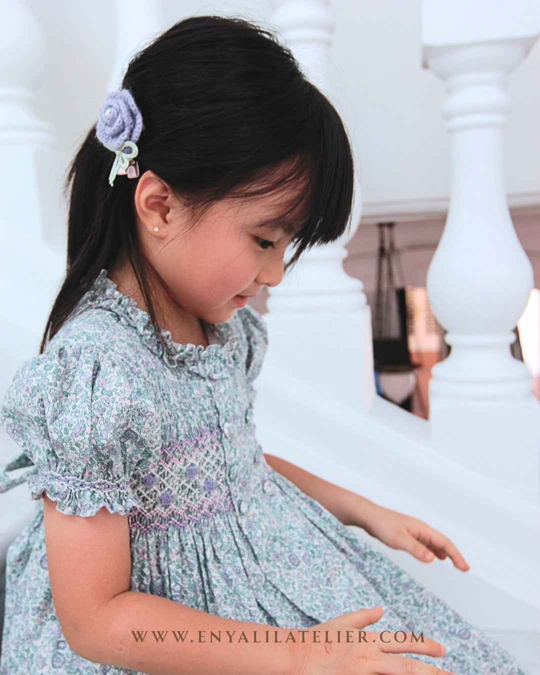 Judith Floral Handsmocked Dress