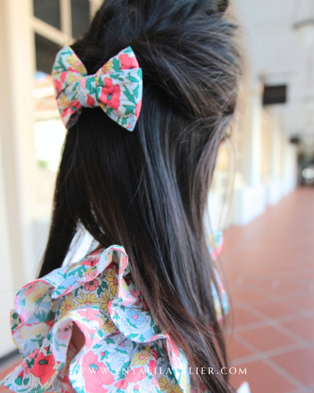 Melody Floral Bow Hair Clip