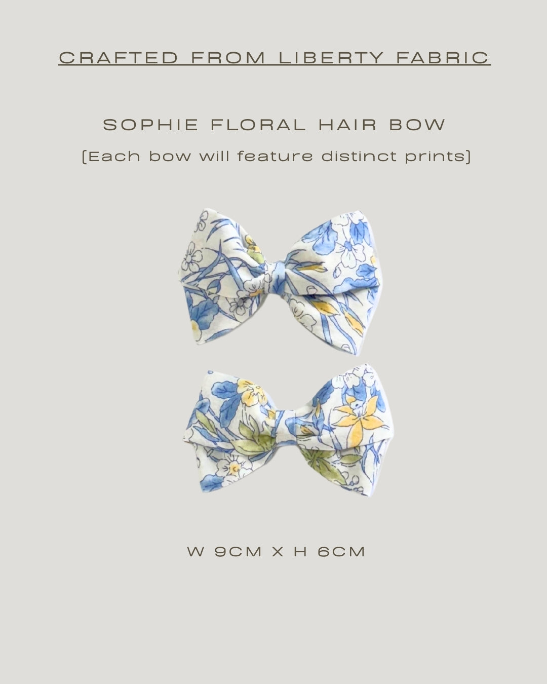 Sophie Floral Bow Hair Clip