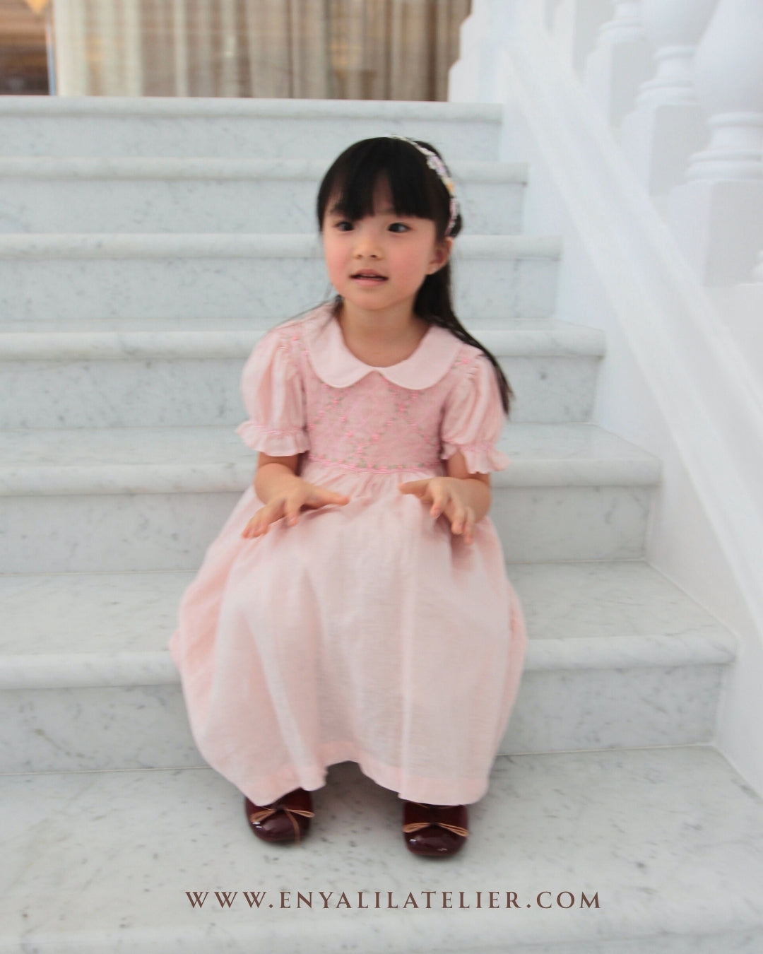 Rosa Premium Linen Handsmocked Dress