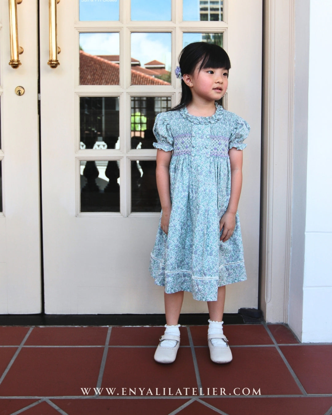 Judith Floral Handsmocked Dress
