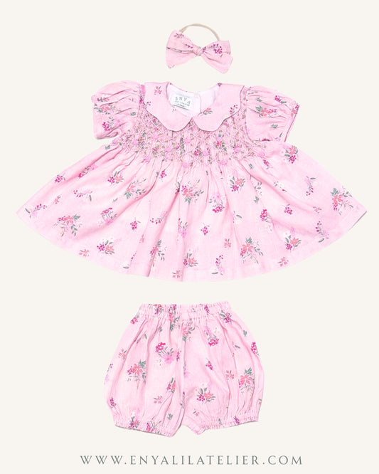 Blair Handsmocked Dress with Bloomer (3M - 12M)