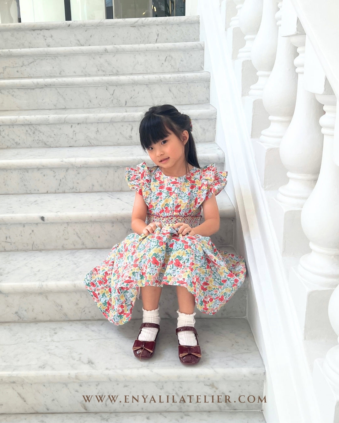 Melody Floral Handsmocked Dress