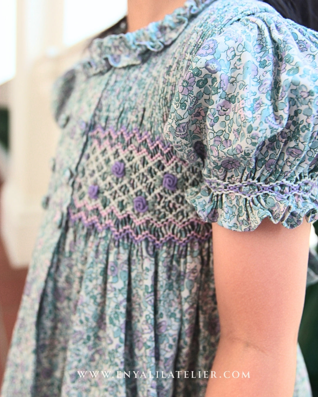 Judith Floral Handsmocked Dress
