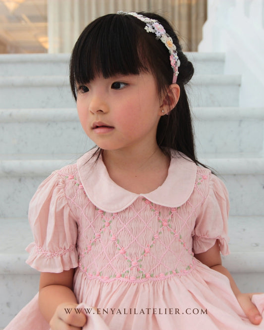 Rosa Premium Linen Handsmocked Dress