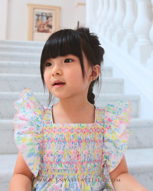 Claire Floral Handsmocked Dress