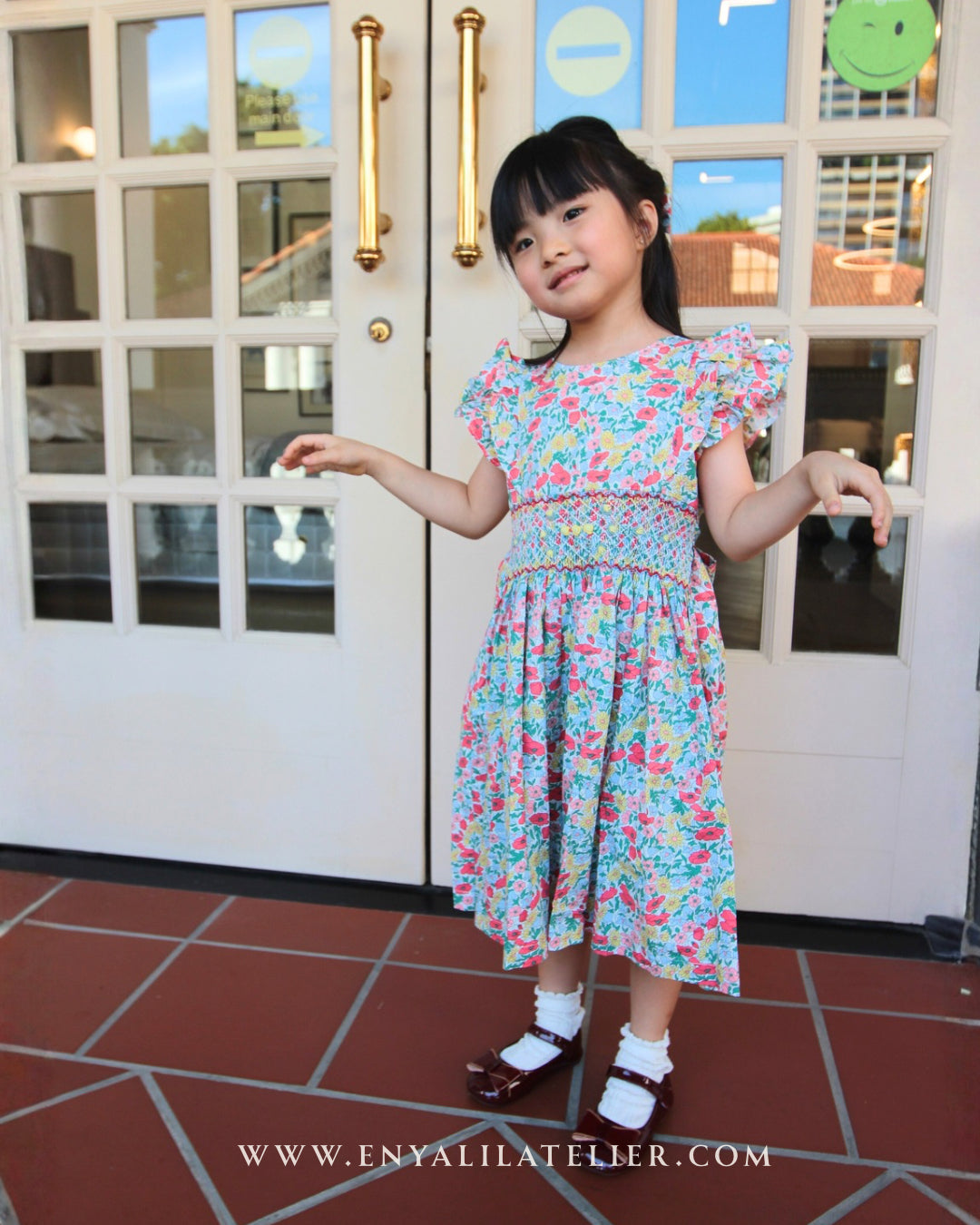 Melody Floral Handsmocked Dress