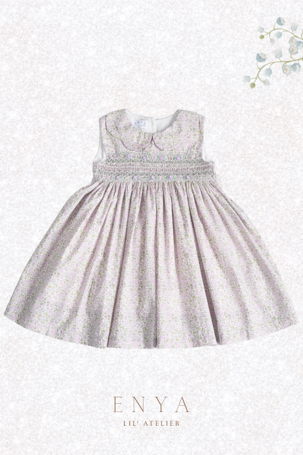 Camille Floral Handsmocked Dress