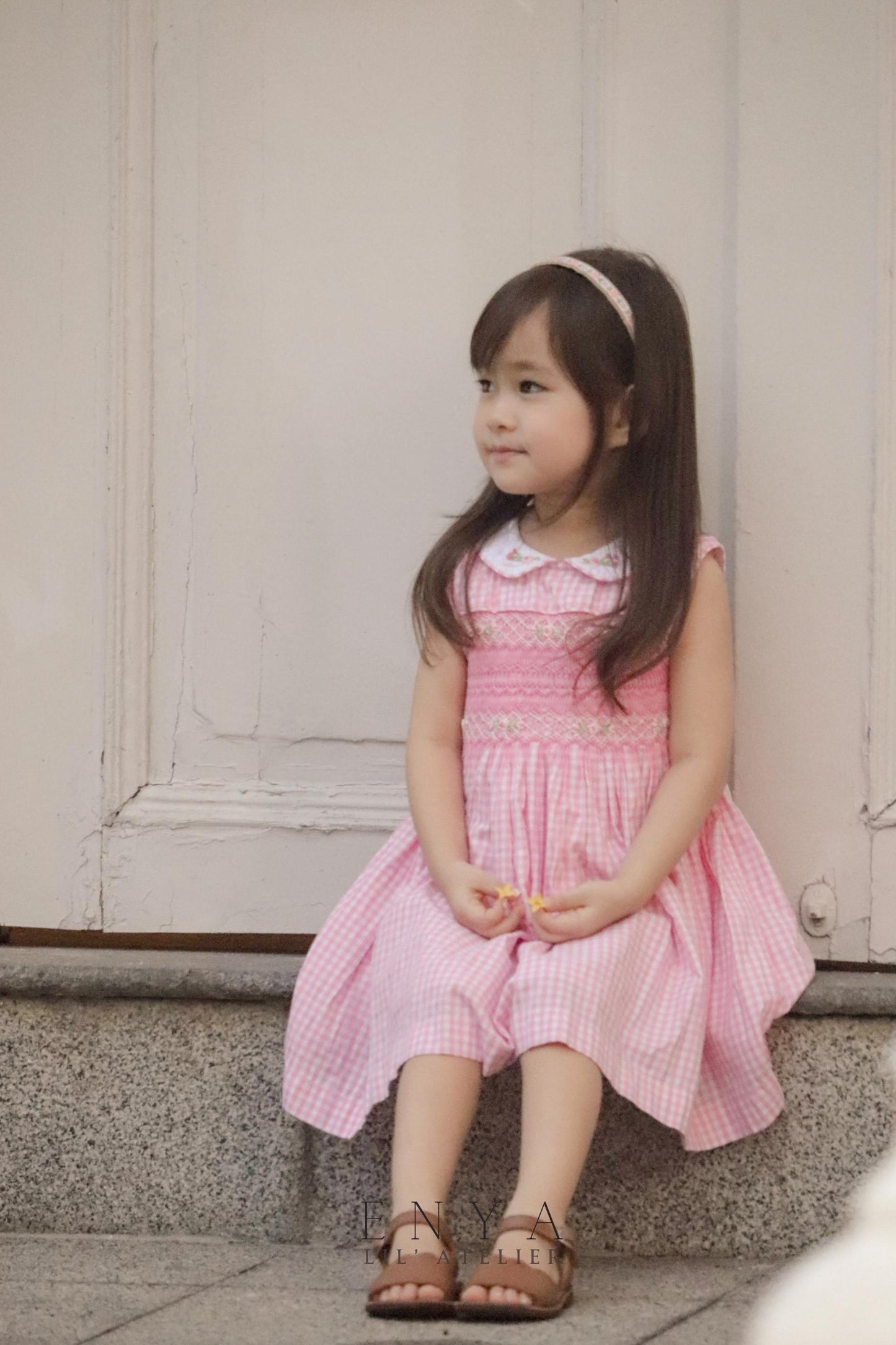 Rosalie Peter Pan Collar Handsmocked Dress